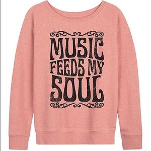 Pink graphic music sweatshirt